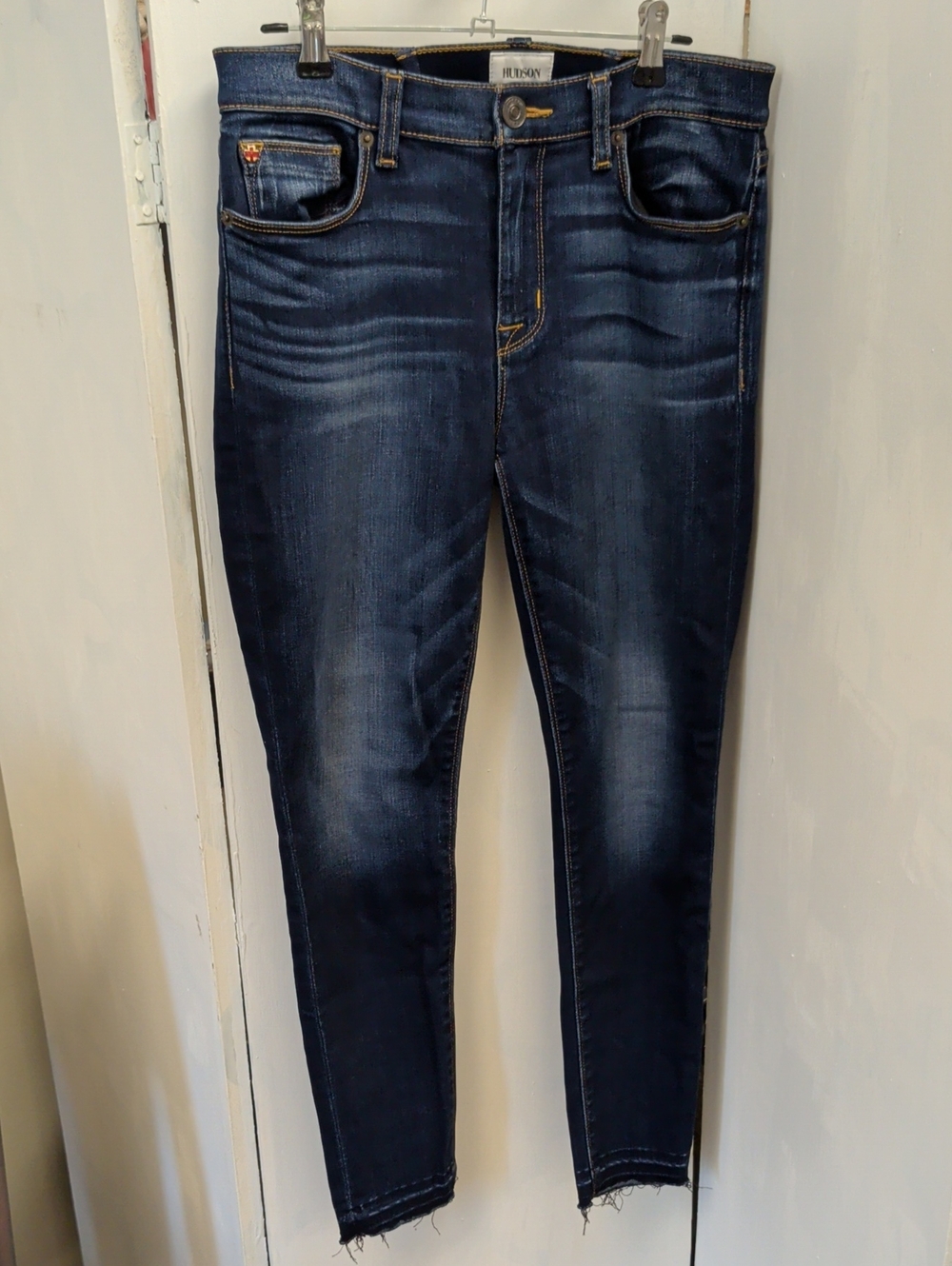 Hudson Jeans Dark Blue Cropped Skinny Ankle Jeans